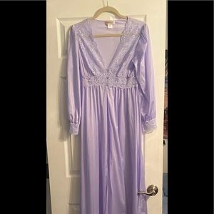 Lavenders Robe with lace.Empire waisted and flattering to all figures.